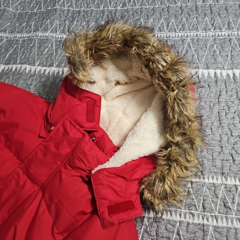 JAWERU Winter Parka Water Resistant Thick Removable Faux-Fur Hood Unisex XXL NEW